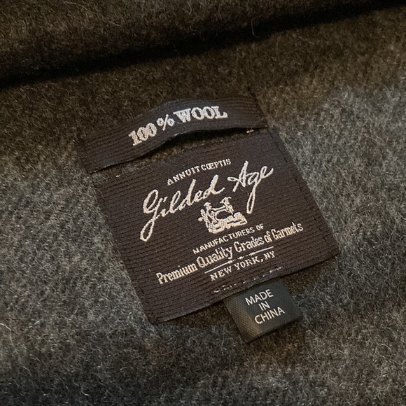 GILDED AGE NEW YORK GRAY WOOL SCARF 72x15.5” NEW - Picture 2 of 5